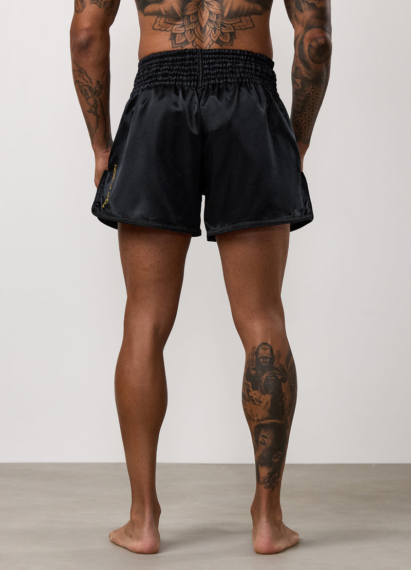 Gym King Fight Division Thai Boxing Short - Black/Gold