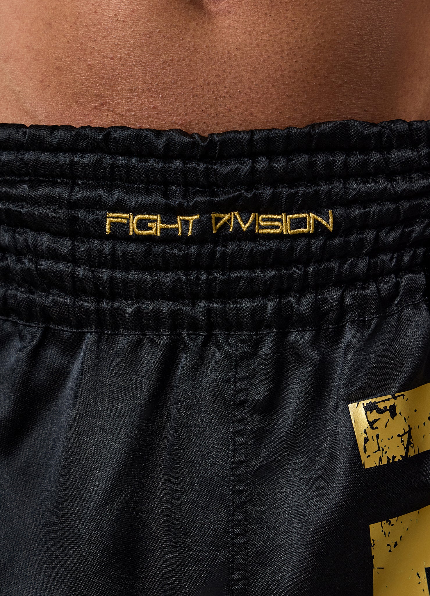 Gym King Fight Division Thai Boxing Short - Black/Gold