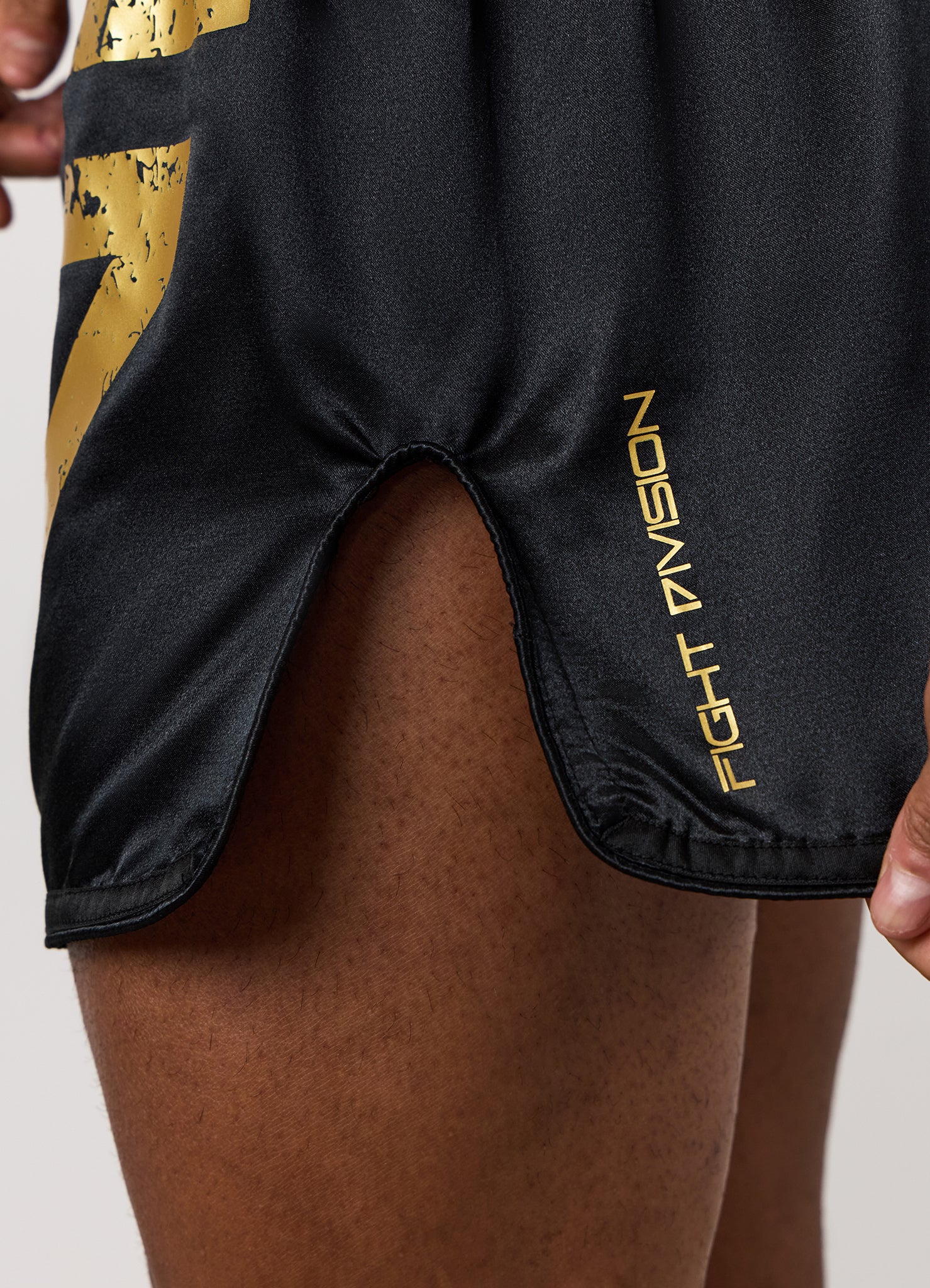 Gym King Fight Division Thai Boxing Short - Black/Gold
