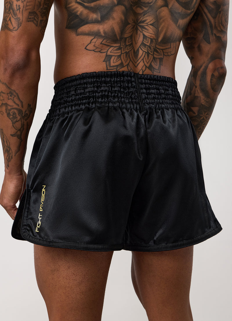 Gym King Fight Division Thai Boxing Short - Black/Gold