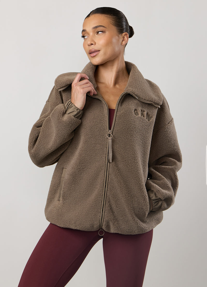 GKW Borg Full Zip Funnel - Truffle