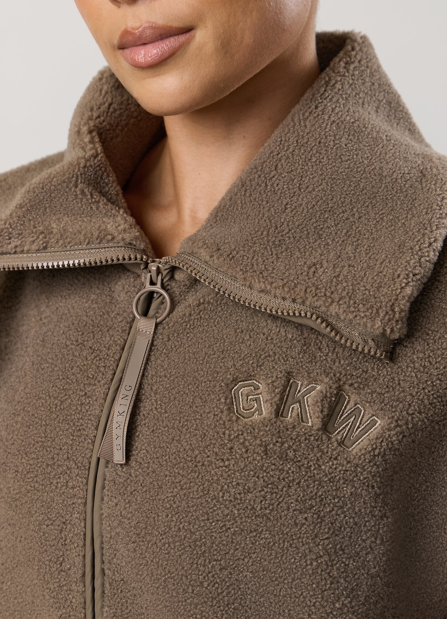 GKW Borg Full Zip Funnel - Truffle