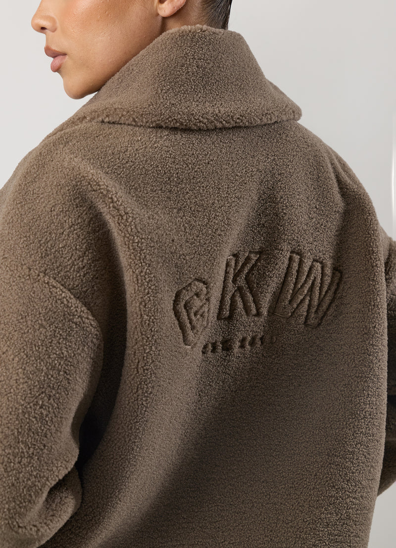 GKW Borg Full Zip Funnel - Truffle