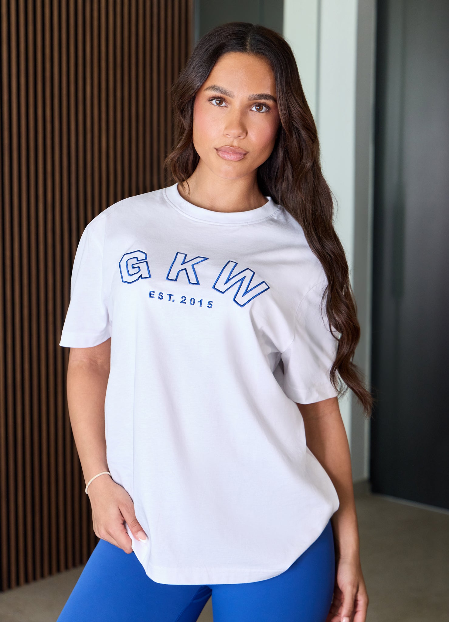 GKW Boyfriend Tee - White/Jewel Blue