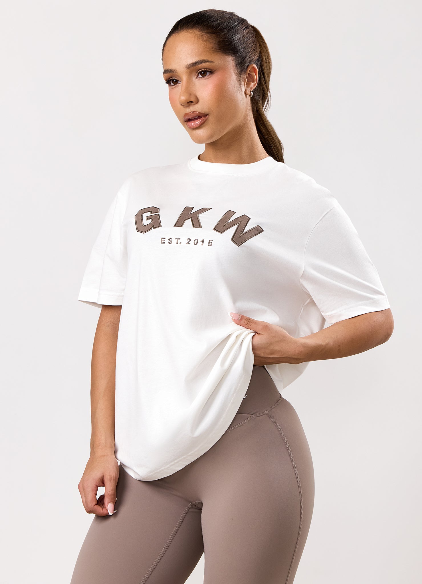 GKW Boyfriend Tee - Cream/Fawn