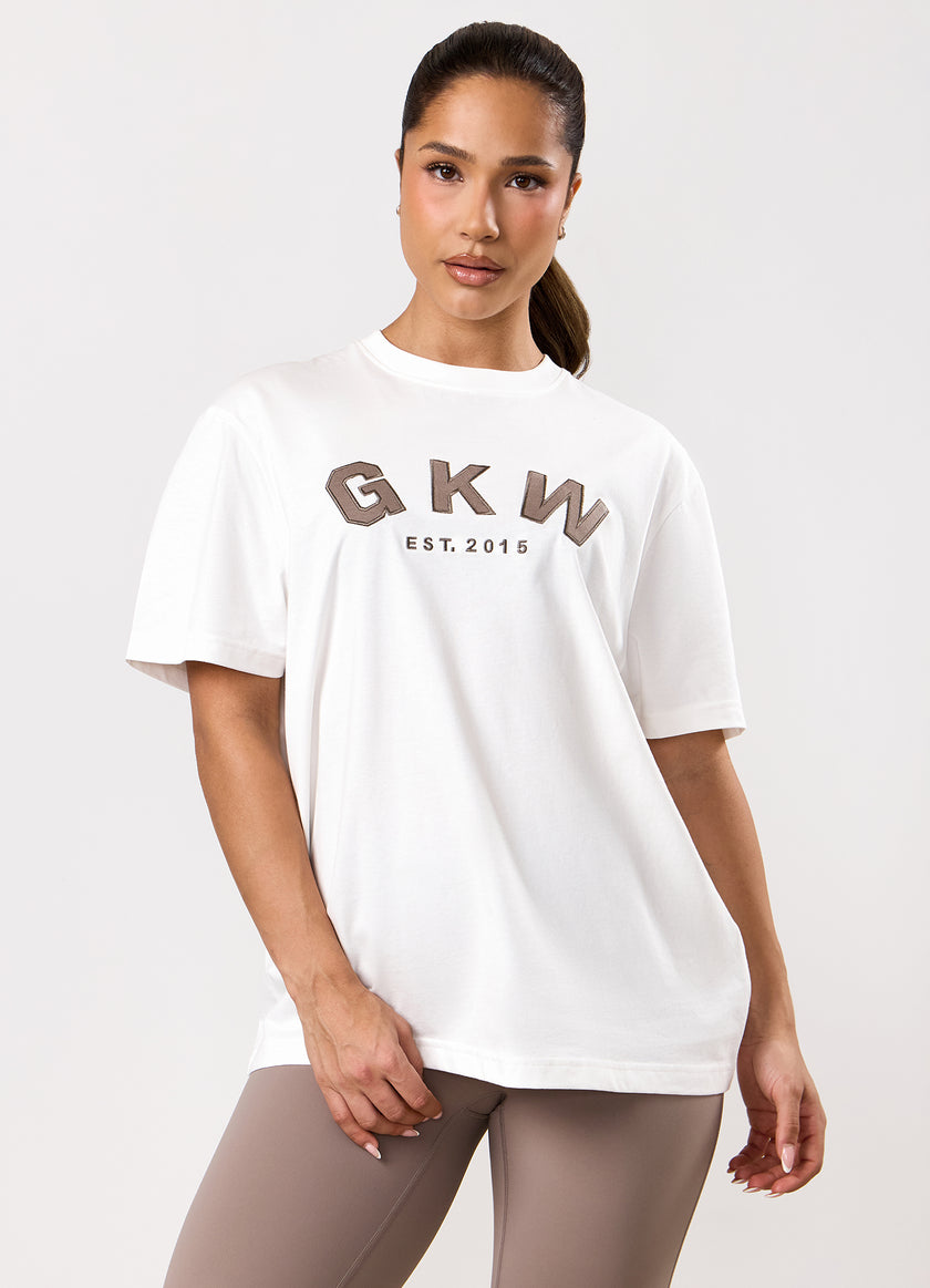 GKW Boyfriend Tee - Cream/Fawn