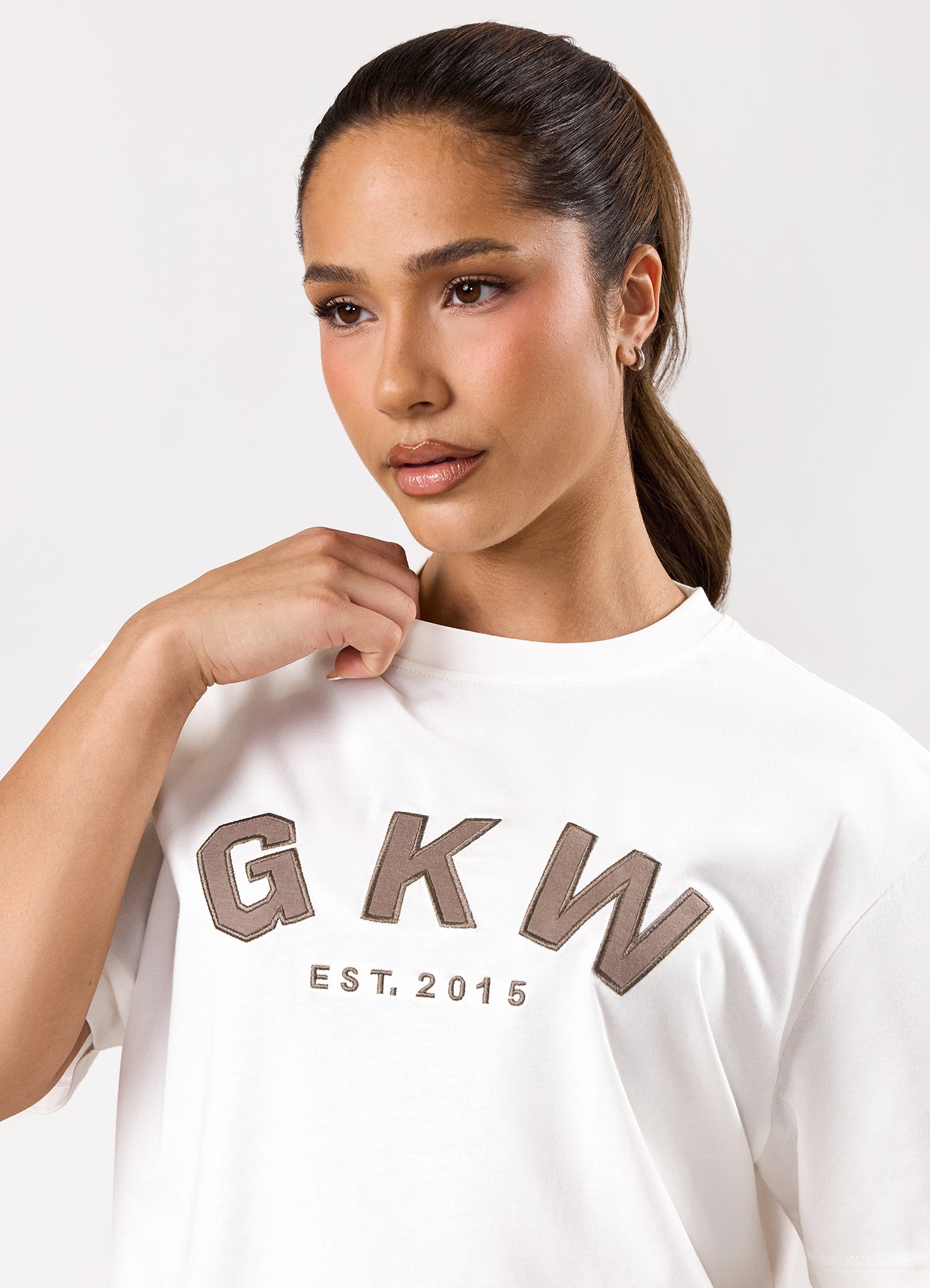 GKW Boyfriend Tee - Cream/Fawn