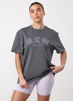 GKW Boyfriend Tee - Gunmetal Grey/Hyacinth thumbnail