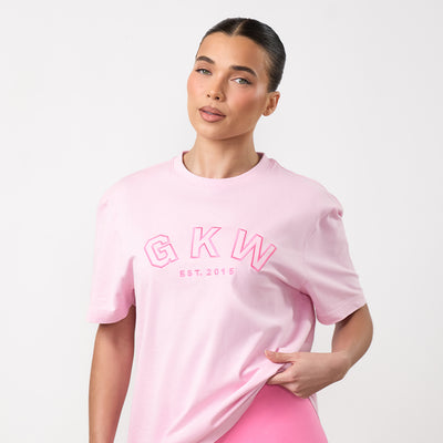 GKW Boyfriend Tee - Soft Pink/Carnation Pink