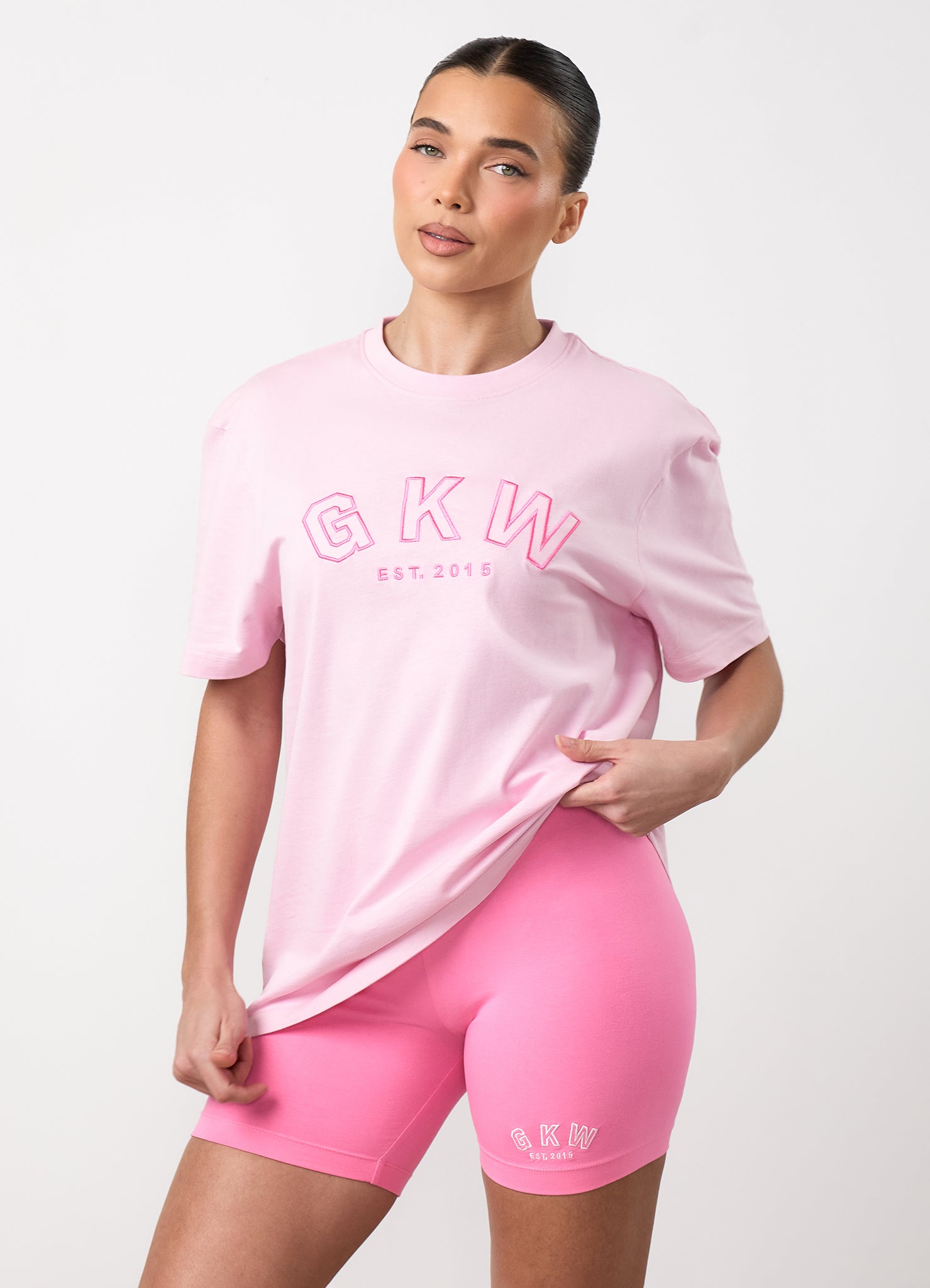 GKW Boyfriend Tee - Soft Pink/Carnation Pink