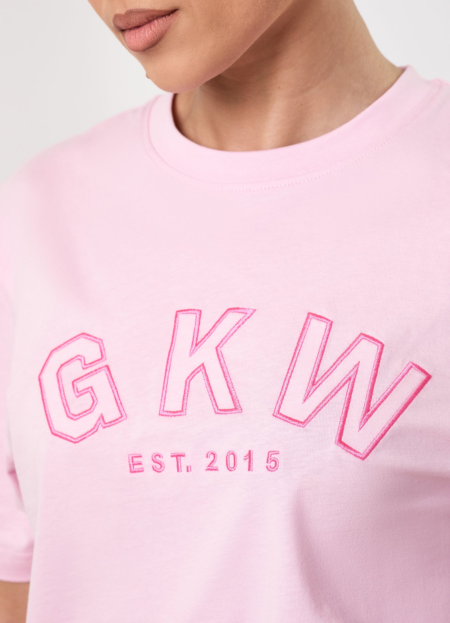 GKW Boyfriend Tee - Soft Pink/Carnation Pink