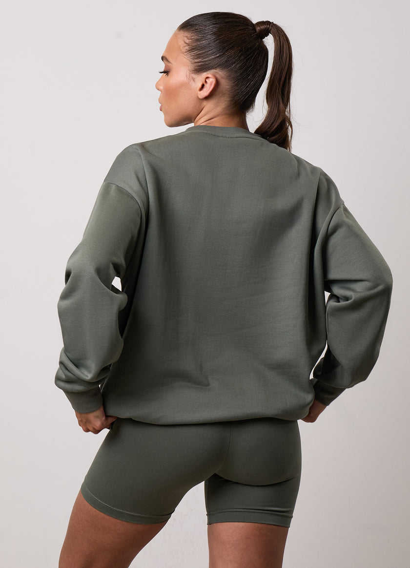 GKW Oversized Crew - Dusk Green