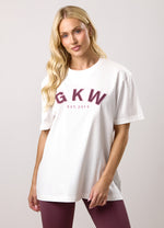 Gym King GKW Boyfriend T-Shirt - Cream/Mulberry thumbnail