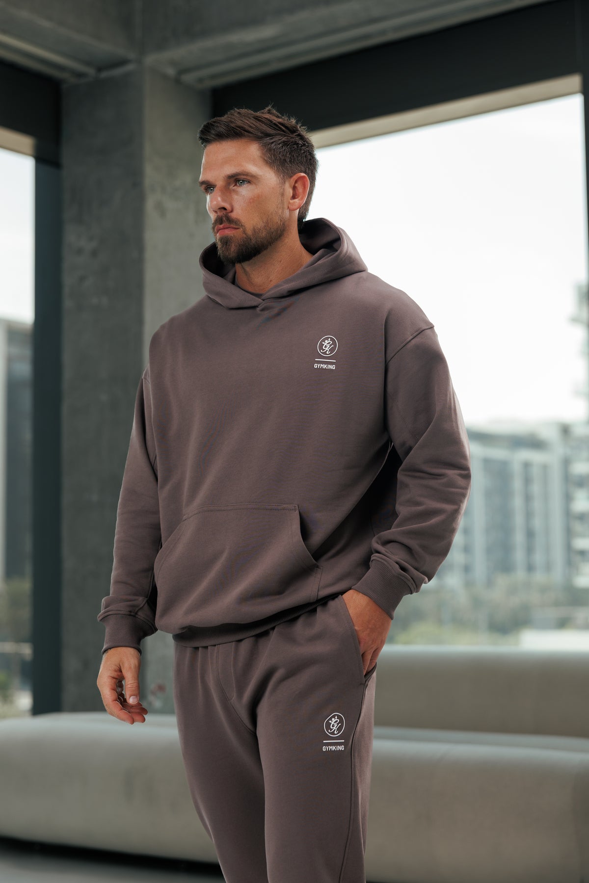 Gym King Aventus Loopback Hoodie - Iron