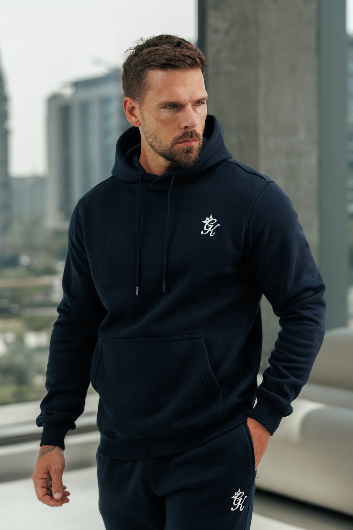 Gym King Fundamental Fleece Hoodie - Navy