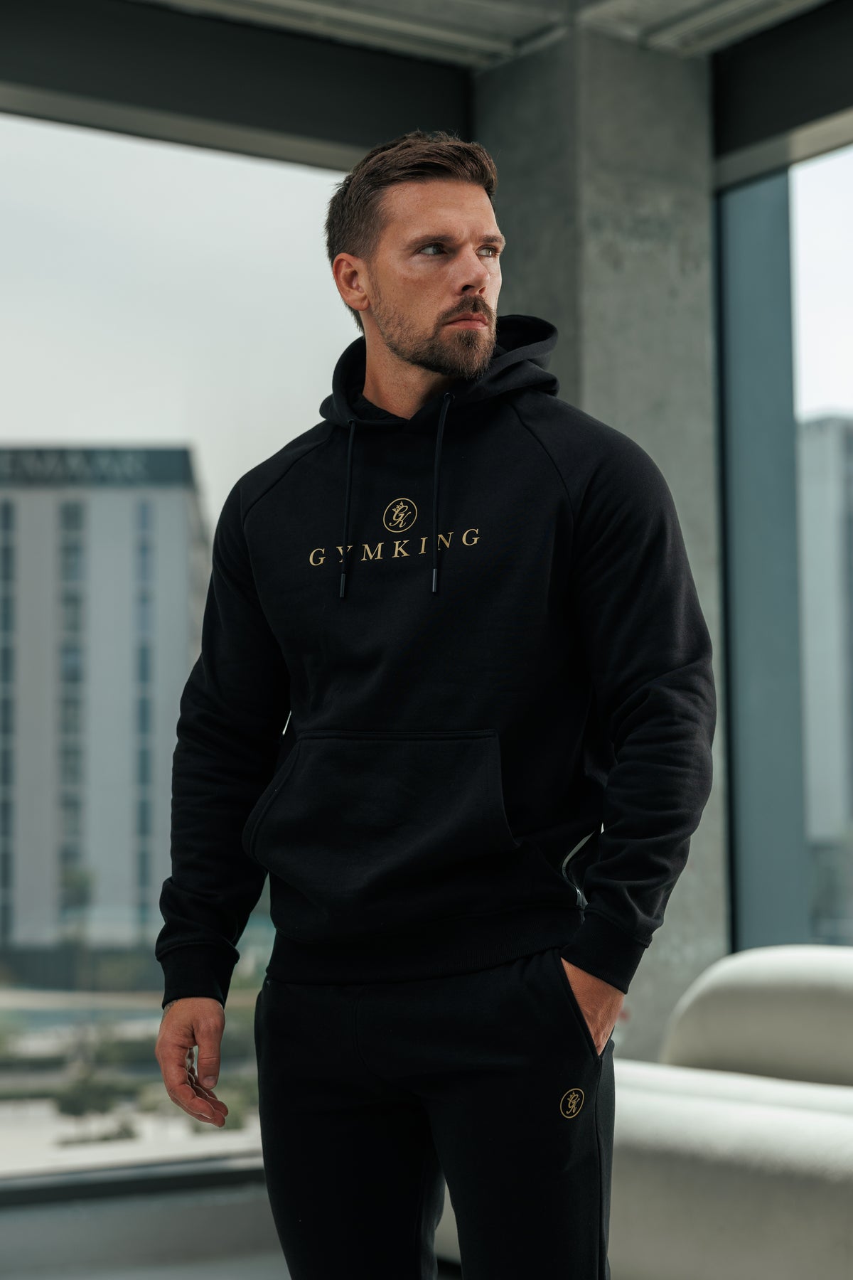 Gym King Pro Logo Hoodie - Black/Gold