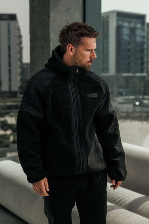 Gym King Obsidian Borg Full Zip Hoodie - Black