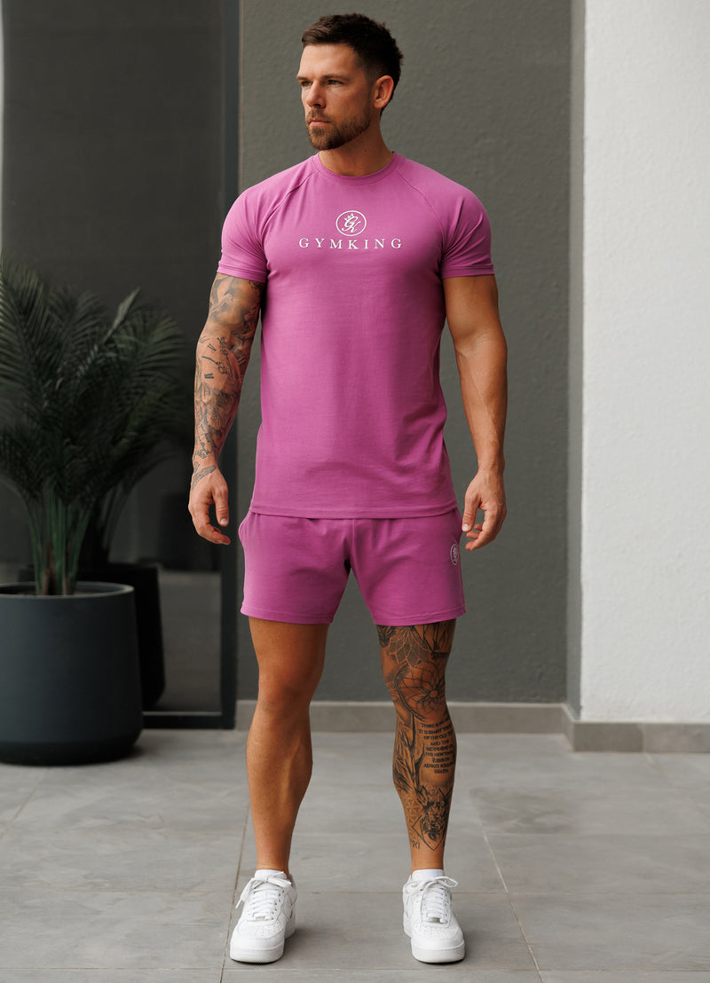 Gym King Pro Jersey Tee - Magenta Purple