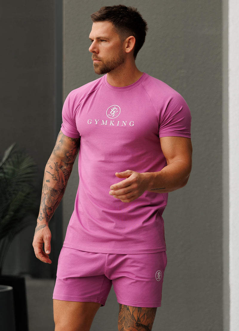 Gym King Pro Jersey Tee - Magenta Purple