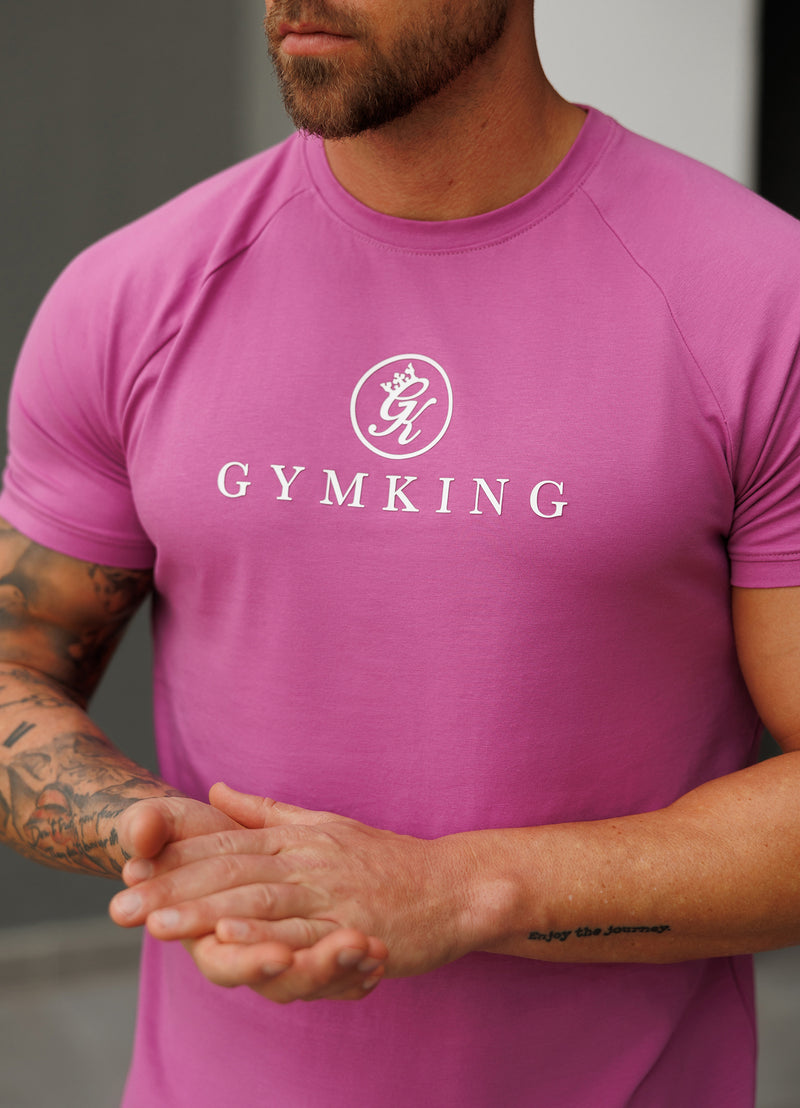 Gym King Pro Jersey Tee - Magenta Purple