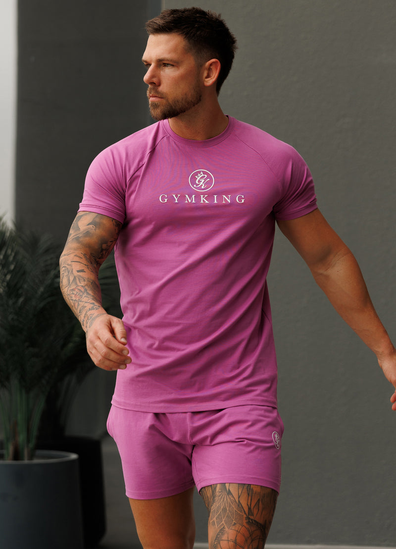 Gym King Pro Jersey Tee - Magenta Purple