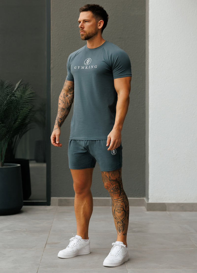 Gym King Pro Jersey Tee - Slate Grey