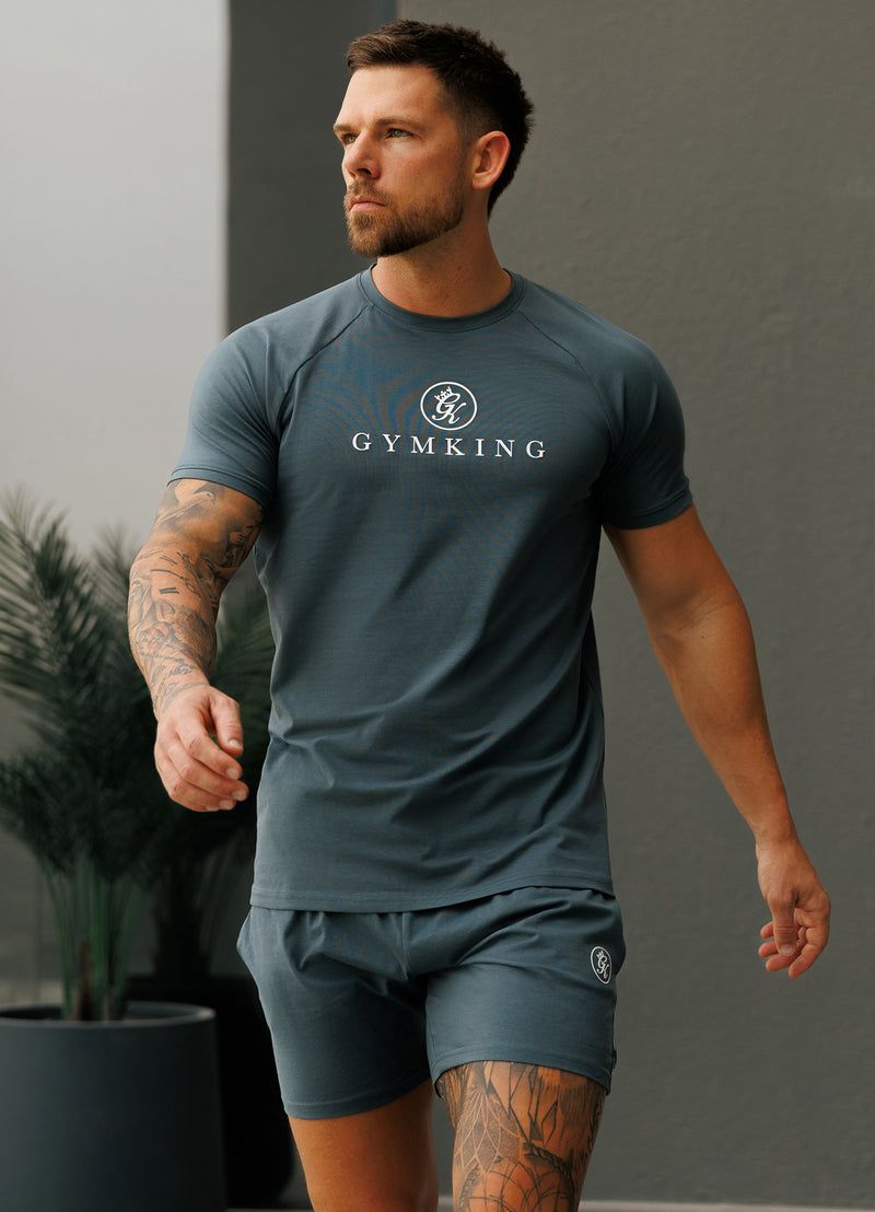 Gym King Pro Jersey Tee - Slate Grey