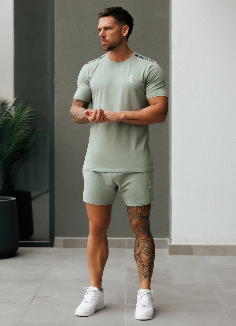 Gym King Taped Jersey Short - Frosted Sage