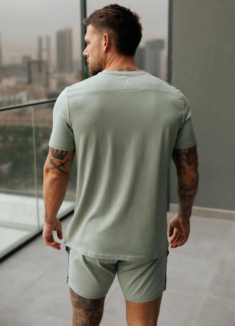 Gym King Taped Jersey Tee - Frosted Sage