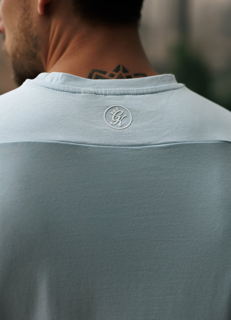 Gym King Taped Jersey Tee - Sky Blue