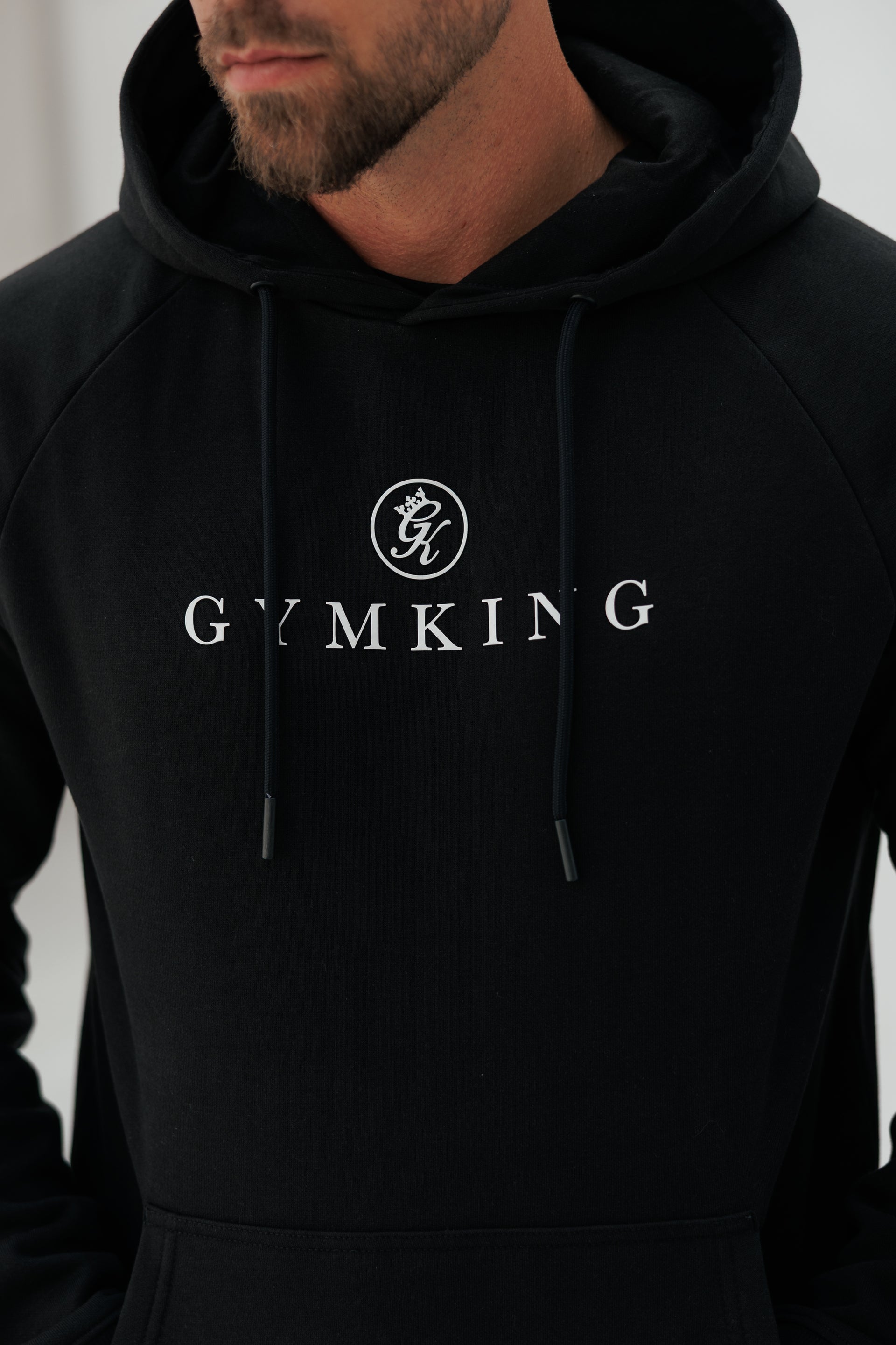 Gym King Pro Logo Hoodie - Black/White