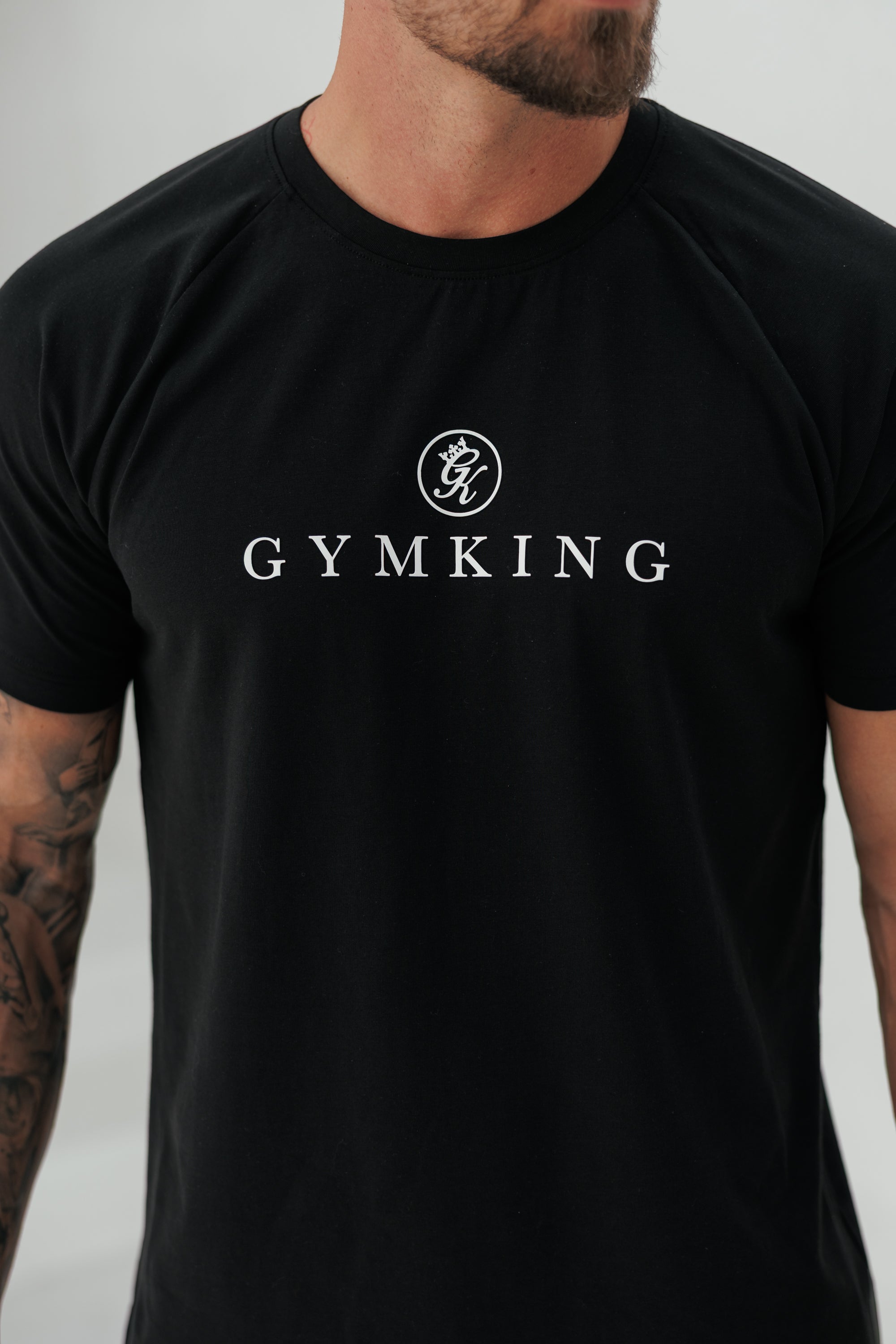 Gym King Pro Logo Tee - Black/White