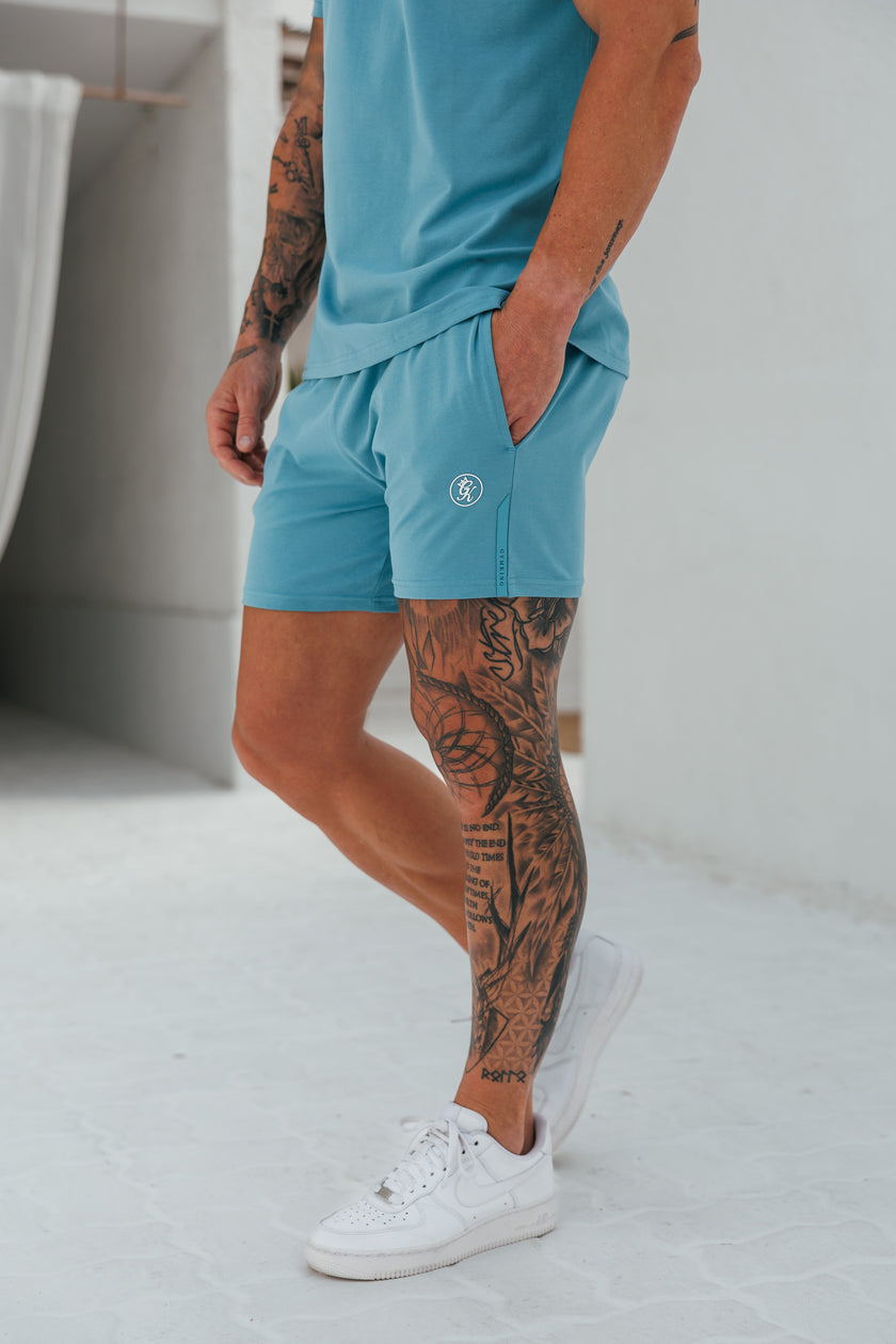 Gym King Pro Logo Jersey 6" Short - Blue