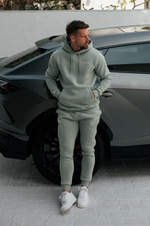 Gym King Fundamental Linear Hood Tracksuit - Urban Sage