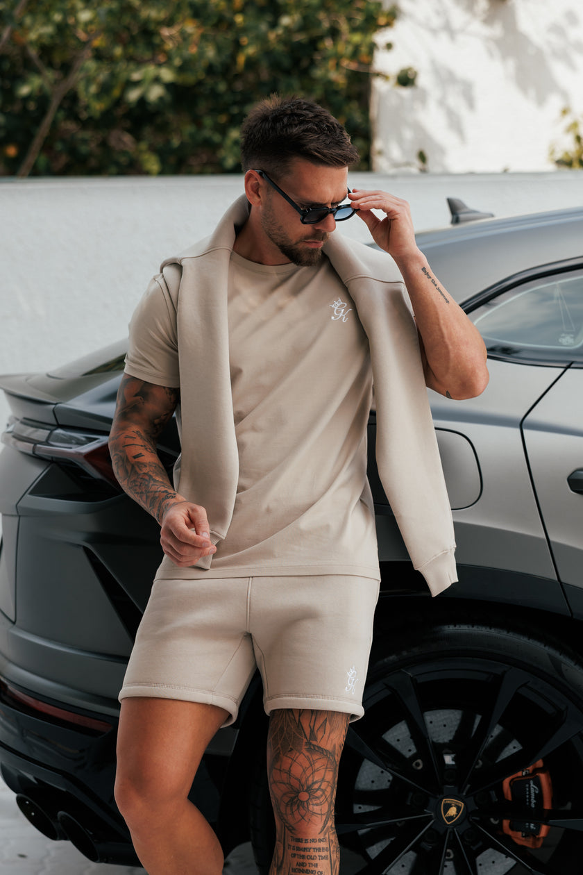 Gym King Fundamental Tee - Fossil Stone