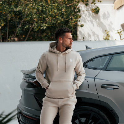 Gym King Fundamental Hood Tracksuit - Fossil Stone