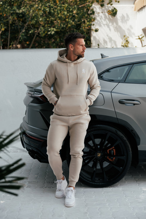 Gym King Fundamental Hood Tracksuit - Fossil Stone