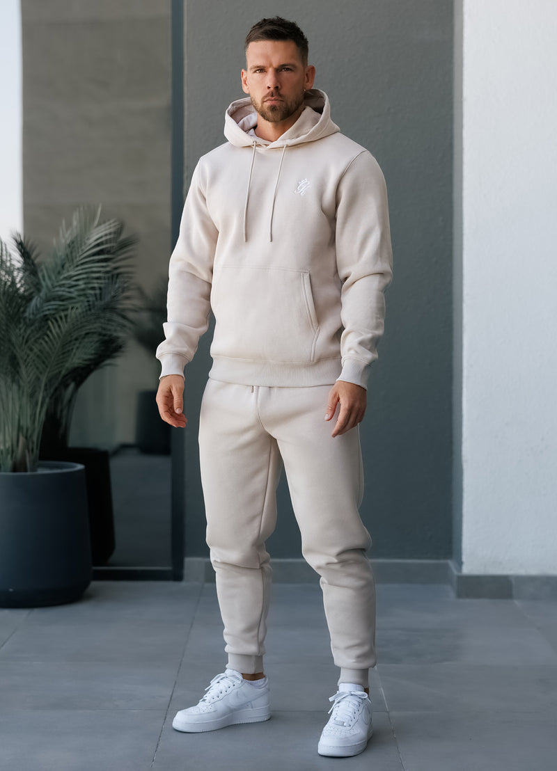Gym King Fundamental Fleece Tracksuit - Light Stone