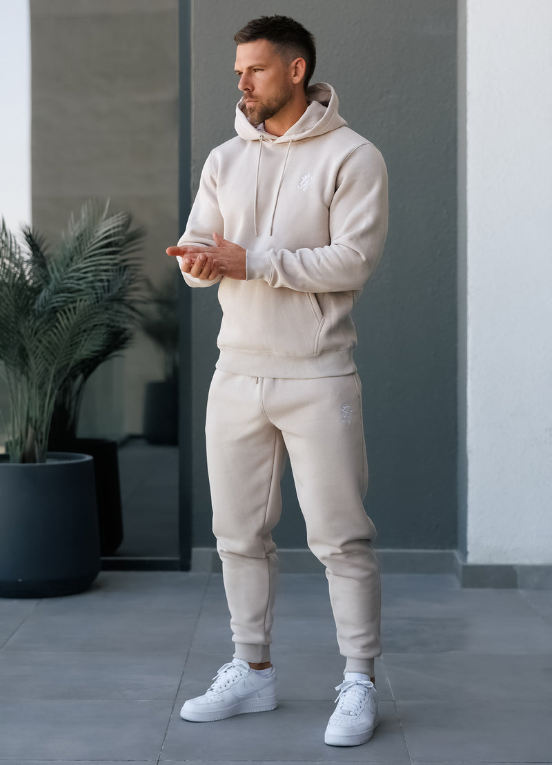 Gym King Fundamental Fleece Tracksuit - Light Stone