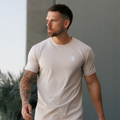 Gym King Fundamental Jersey T-Shirt - Light Stone