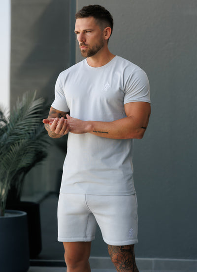 Gym King Fundamental Jersey Tee - Light Grey