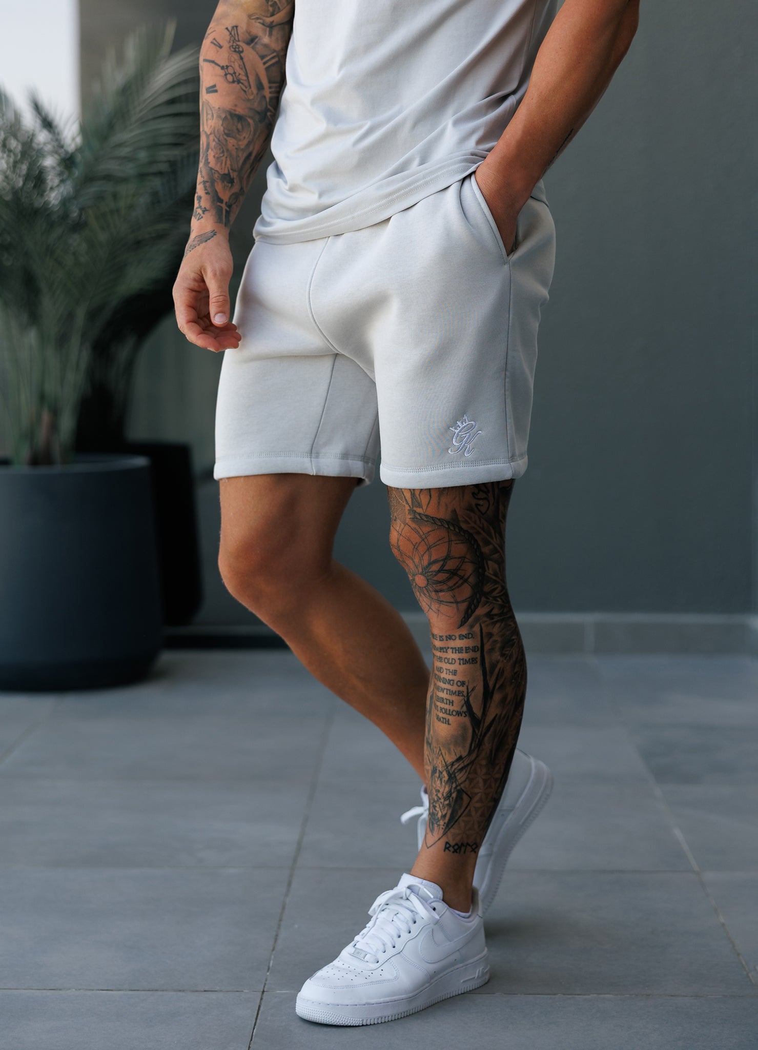 Gym King Fundamental Fleece Short - Light Grey