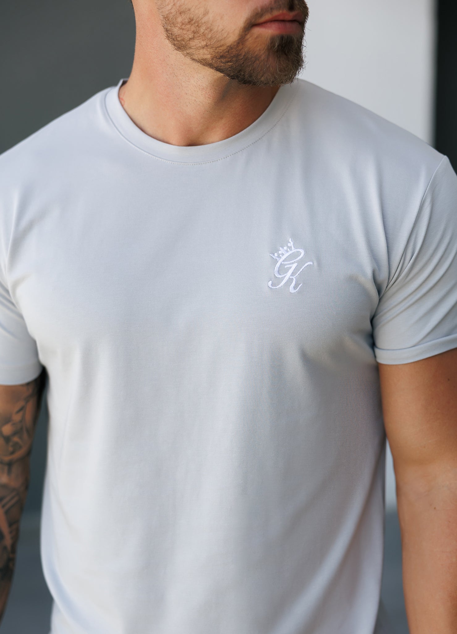 Gym King Fundamental Jersey Tee - Light Grey