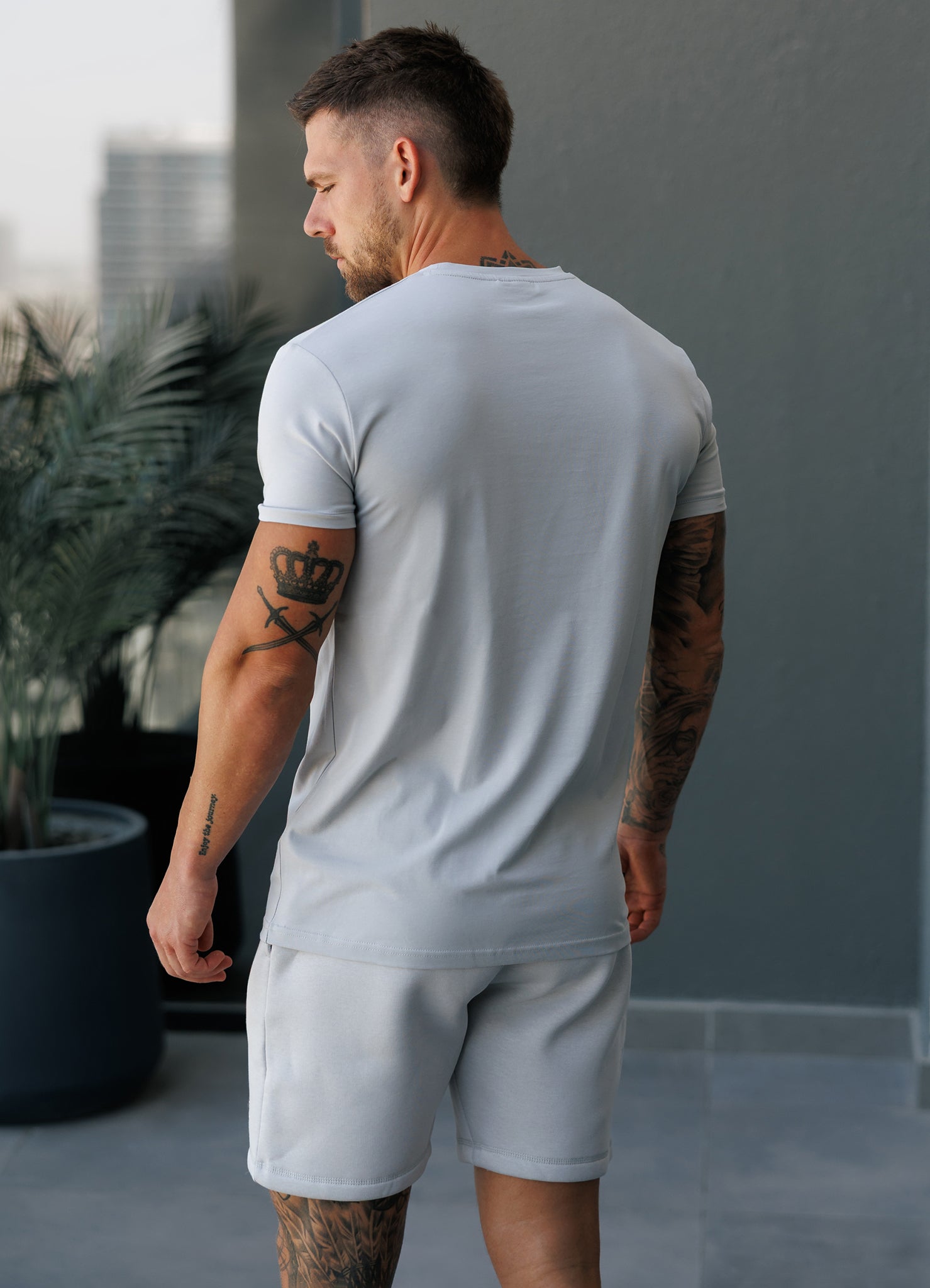 Gym King Fundamental Jersey Tee - Light Grey