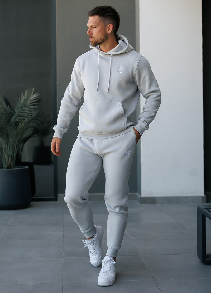 Gym King Fundamental Fleece Tracksuit - Light Grey