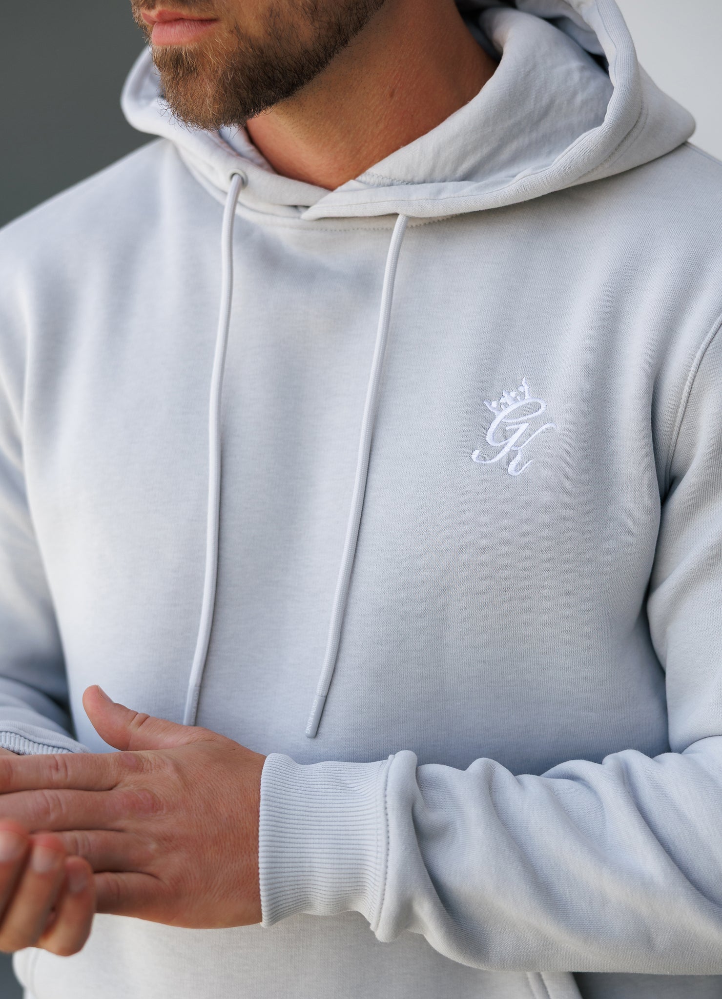 Gym King Fundamental Fleece Hood - Light Grey