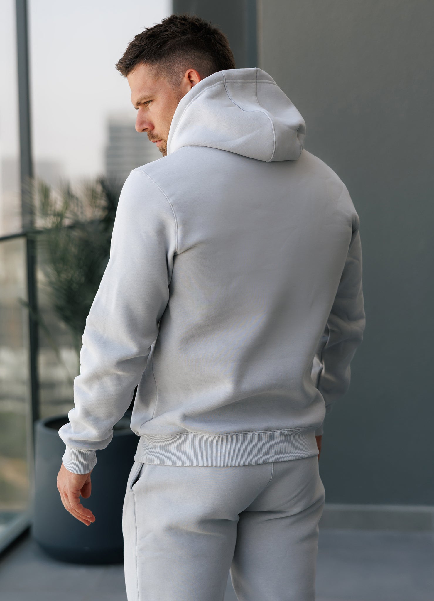 Gym King Fundamental Fleece Hood - Light Grey