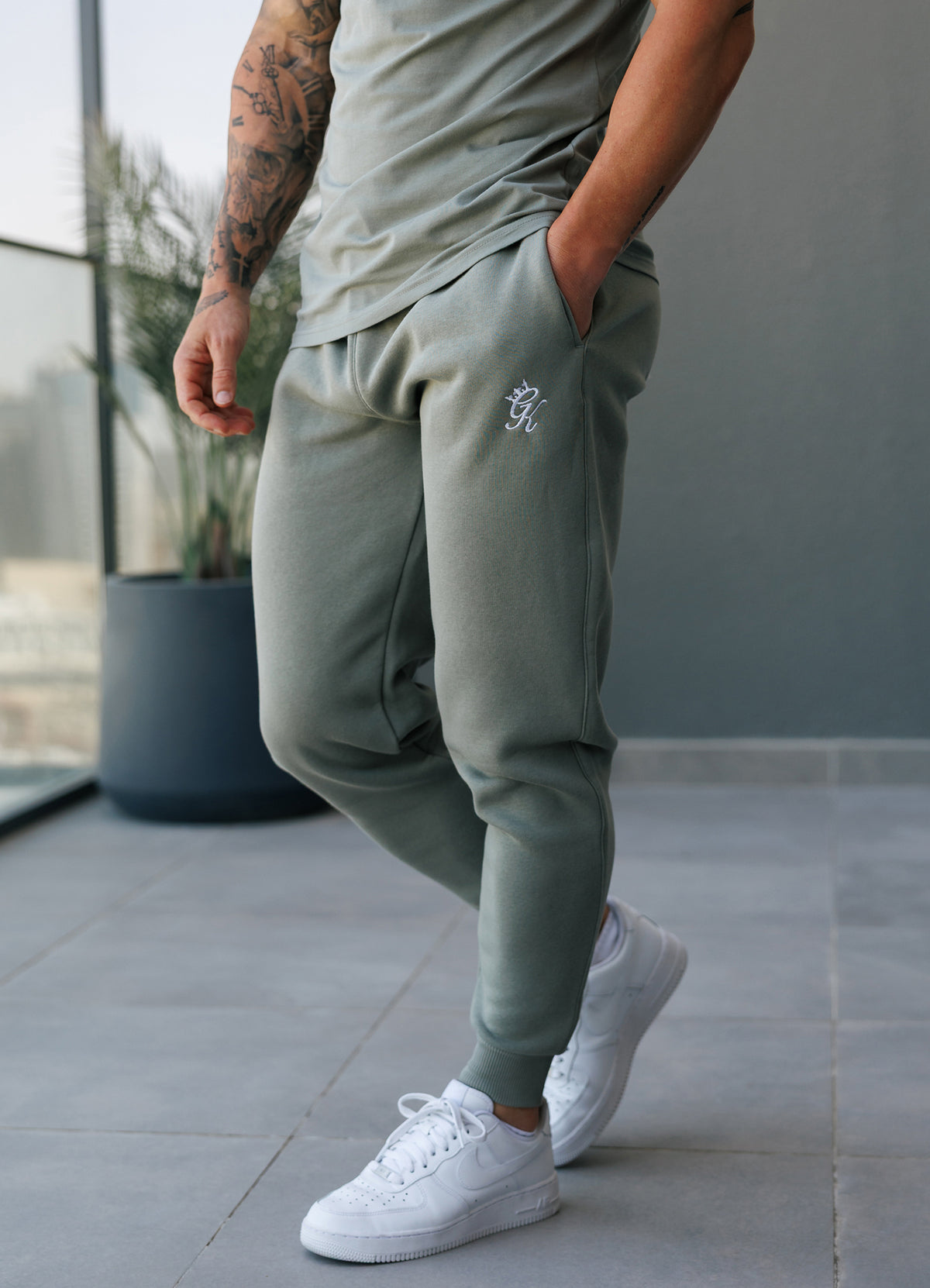 Gym King Fundamental Fleece Jogger - Soft Khaki