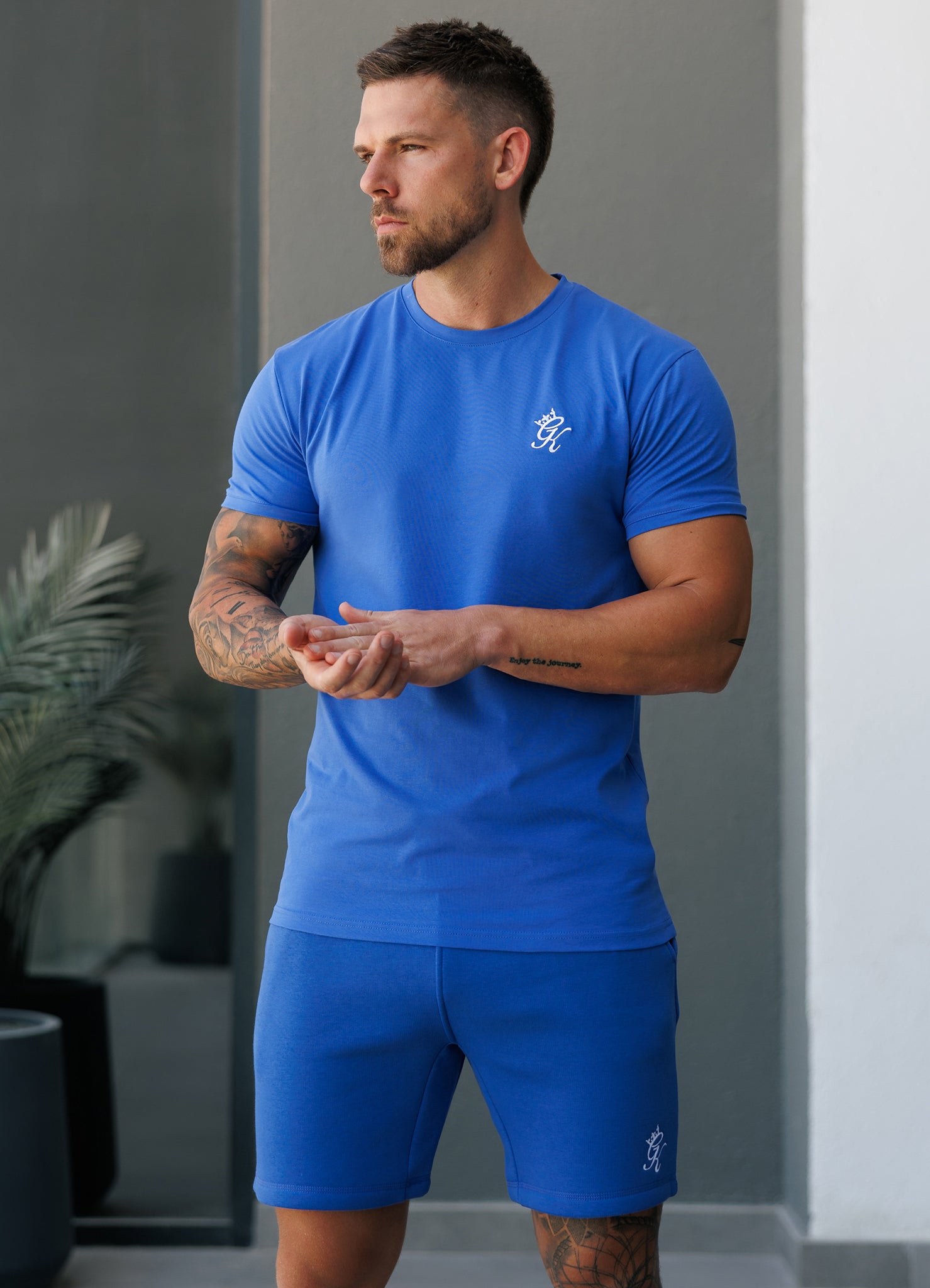 Gym King Fundamental Jersey Tee - Sonic Blue