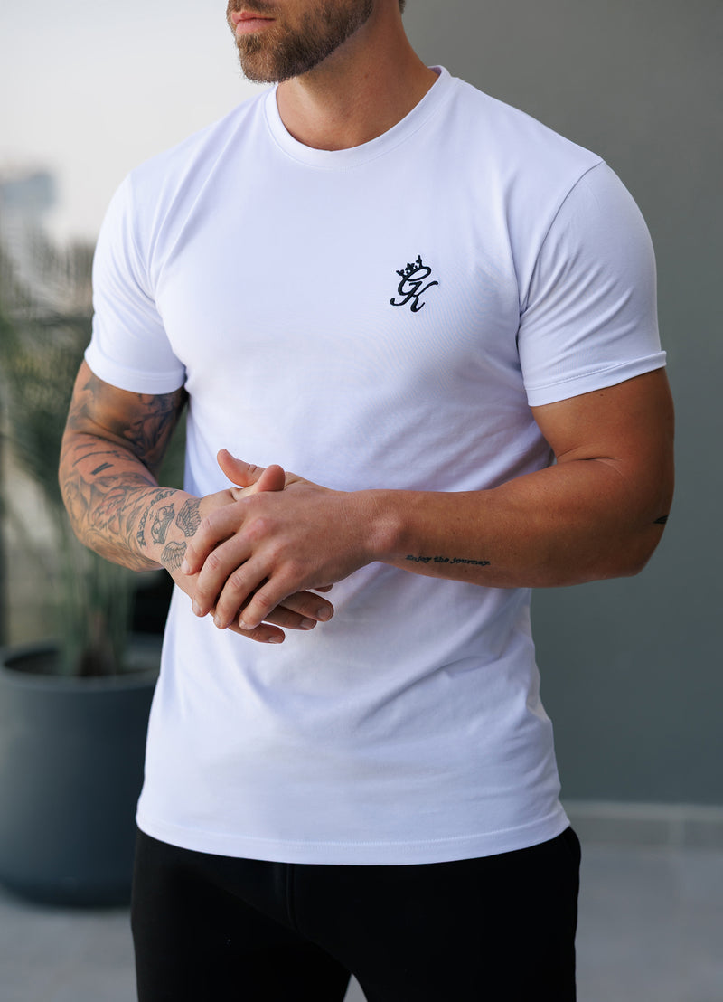 Gym King Fundamental Jersey Tee - White